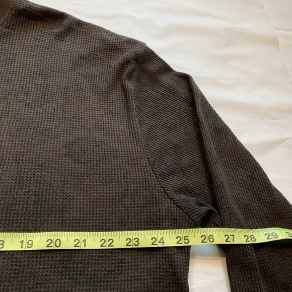 Kani Gold Waffle Knit Thermal Pullover Sweater Men XXL 2XL Crew Neck Long Sleeve - Picture 9 of 11